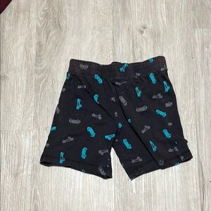 Wonderkids Kids Black and Blue Patterned Shorts 3T